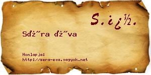 Séra Éva névjegykártya